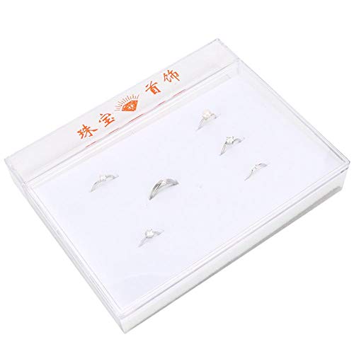 Naroote Bandeja expositora de Anillos, de Gran Capacidad, con Anillas Transparentes, contenedor Expositor de Anillos, Vitrina de Anillos, para joyería, Fabricante de Joyas