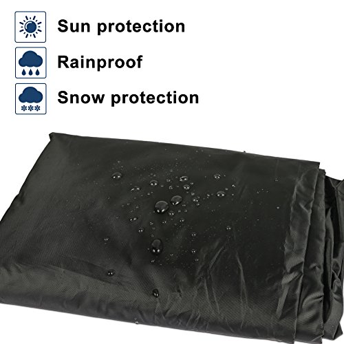 Nasharia Funda para Barbacoa, Cubierta de la Parrilla Impermeable, Funda Protectora para Barbacoa, Anti-UV, Anti-Polvo, Anti-Humedad, Cubierta para Barbacoa de Gas Resistente - Negro(145x61x117cm)