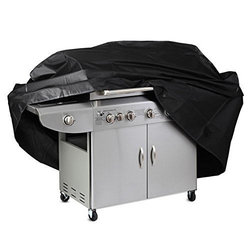 Nasharia Funda para Barbacoa, Cubierta de la Parrilla Impermeable, Funda Protectora para Barbacoa, Anti-UV, Anti-Polvo, Anti-Humedad, Cubierta para Barbacoa de Gas Resistente - Negro(145x61x117cm)