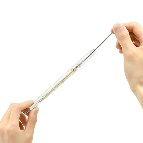NATEE 6PCS Pipetas Cuentagotas, Laboratorio Cuentagotas de Vidrio Pipeta con Capucha de Goma Roja/Azul Pipeta de Cristal para Goma Pipeta Reutilizable (3 ml, 5 ml, 10 ml) Contiene un Cepillo