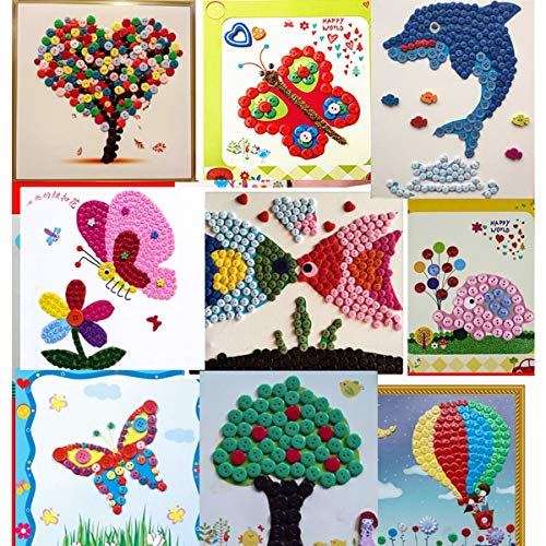 NATUCE 1000 Piezas Botones Artesanales de Costura de Resina, Botones de Colores para Manualidades,Todas Las Actividades de Arte, Ropa, Color o Tamaño Clasificación
