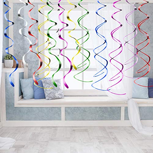 Natuce 14PCS Decoraciones de Remolino, Serpentinas Cumpleaños Fiesta, Decoración de Fiesta, Adornos de espirales para Niños,Decoración Suministros para Bebés cumpleaños, Bodas