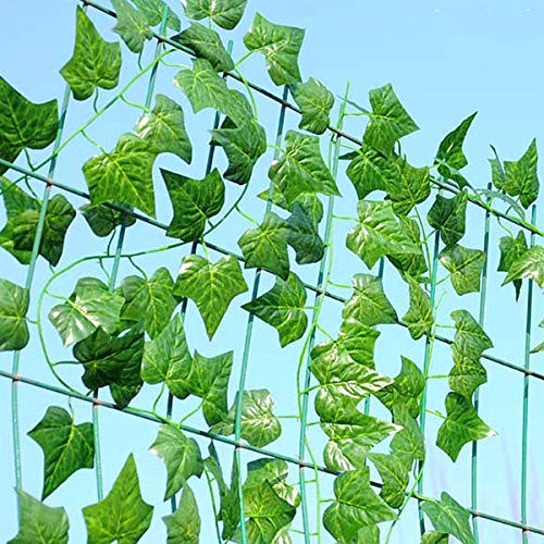 Natuce Hiedra Artificial 12 Piezas 24M Plantas Artificiales Decoracion Hiedra Guirnalda Colgantes de Plastico y Tela para Boda Fiesta Jardín Exterior Decoración de la Pared Verde