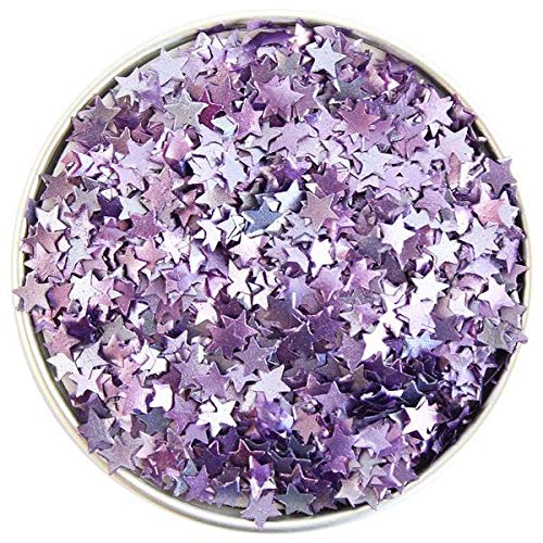 Natural color comestible Color Morado Con Purpurina Estrellas comestible de tartas con ingredientes