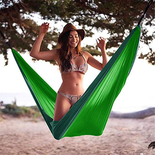 NatureFun Hamaca Ultra Ligera para Viaje y Camping | 300kg de Capacidad de Carga,Transpirable, Nylon de Paracaídas de Secado Rápido | 2 x Mosquetones Premium, 2 x Correas de Nylon Incluidas | Para Interiores y Exteriores