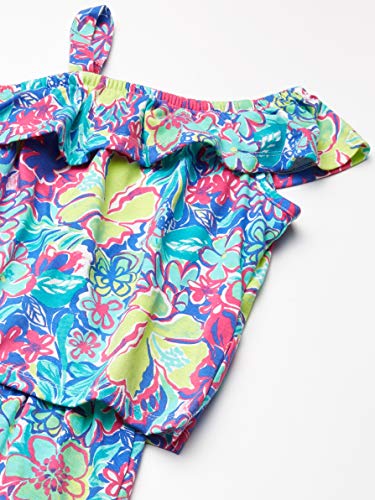 Nautica Girls' Fashion Romper Vestidos de Tiempo Libre, Cerámica Azul, 6X para Niñas
