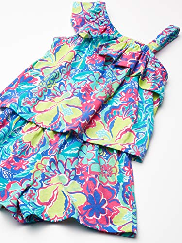 Nautica Girls' Fashion Romper Vestidos de Tiempo Libre, Cerámica Azul, 6X para Niñas