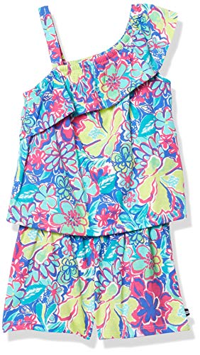 Nautica Girls' Fashion Romper Vestidos de Tiempo Libre, Cerámica Azul, 6X para Niñas