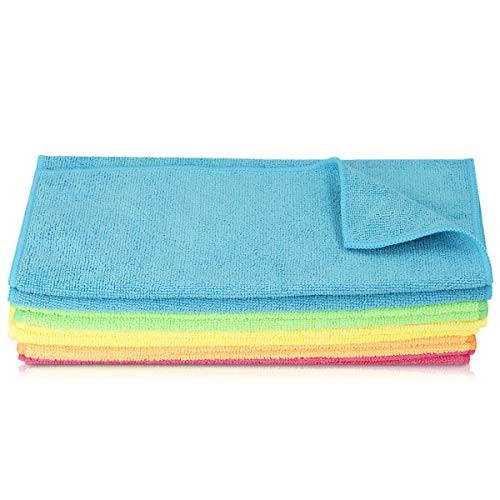 Navaris Juego de 10 paños de Limpieza de Microfibra - Set de Bayetas Multiusos para el Coche, Pulido, Moto, Barco, casa, Cocina o baño - 40 x 30CM