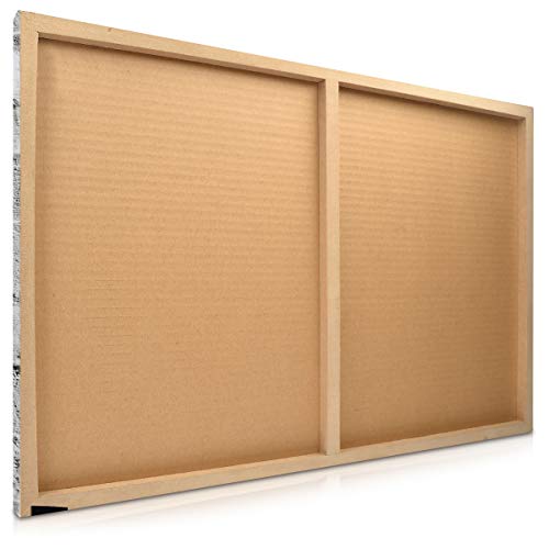 Navaris Pizarra magnética para Notas recados 60 x 40 CM - Tablero con diseño de Pared de ladrillo - Lavable con Soporte y Marcador magnético