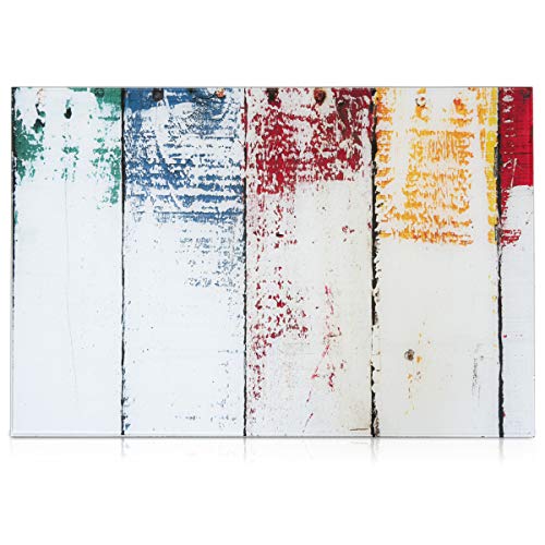 Navaris Tablero magnético de Cristal de 90x60CM - Pizarra magnética de Vidrio con diseño de Pared Pintada- Tablero de Notas con Marcador e imanes