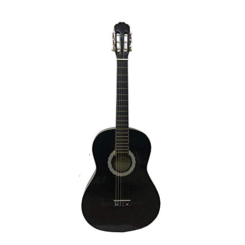 Navarra NV12PK - Guitarra Clásica para Aprender, Sintonizador con Clip Pantalla LCD, con Funda Tipo mochila y Bolsillo para Partituras/ Accesorios