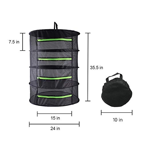 Navigatee Hierba El Secado Estante Red, 4 Capas 6 Capas 8 Capas Secador De Hierbas Colgante De Malla Estante del Secador con Cremallera, para Plantas Ropa El Secado
