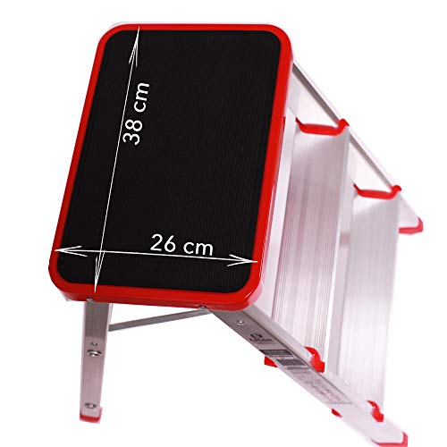 NAWA Taburete Plegable 3 Peldaños en Aluminio. Escadote Taburete Dobrável 3 Degraus em Alumínio. Hecho/Fabricado en Europa EN 131 Capacidad máx. 150 kg. BTF-T03