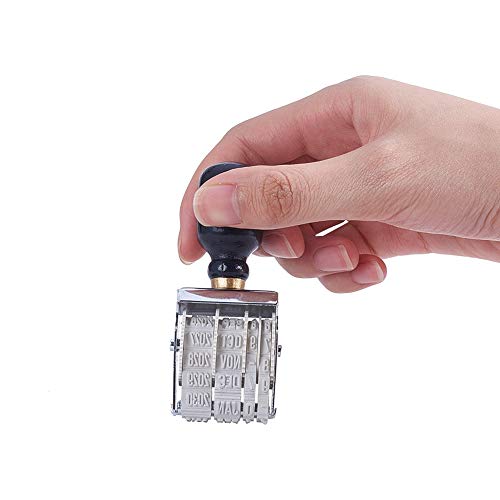 NBEADS 2 Piezas Retro Roller Date Stamp Knob Seal, DIY Mango de Madera Fecha Sello Digital Diario Sello Sello de Goma para DIY Craft Card Making Planner Scrapbooking Decoración, Color Mezclado