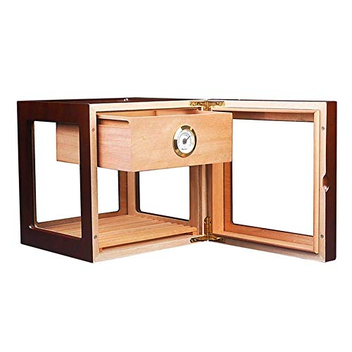 NBHUYT Cedar humidor de Puros Creativo Pequeño Transparente Vitrina Piano Pinte el Caso del humidor Humidors Caso de Cigarrillos de Moda