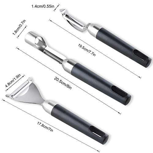 Nbrand Pelador Verduras y Frutas, Descorazonador de Frutas, Cortadora Peeler en Forma de Y, Profesional Inoxidable Dentado Universal Pelador para Manzanas Patata Tomates Espárrago Zanahoria