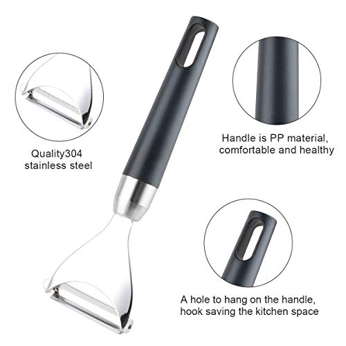 Nbrand Pelador Verduras y Frutas, Descorazonador de Frutas, Cortadora Peeler en Forma de Y, Profesional Inoxidable Dentado Universal Pelador para Manzanas Patata Tomates Espárrago Zanahoria