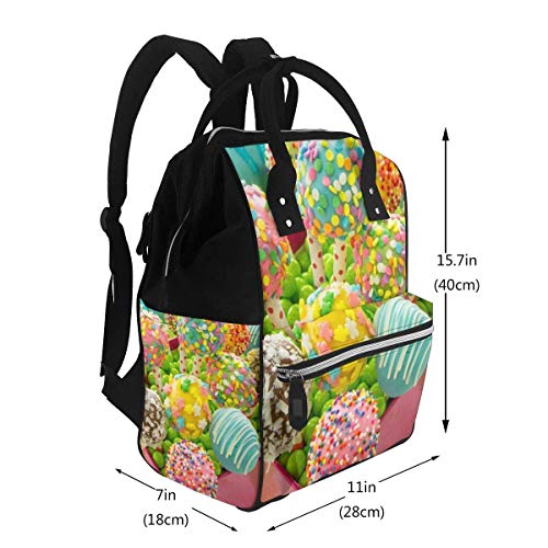 nbvncvbnbv Baby Diaper Bag Cake Pops Mochila Multifunción Impermeable Viaje Pañales Bolsas Capacidad Creativo Diseño de moda Paquete Casual Mochilas