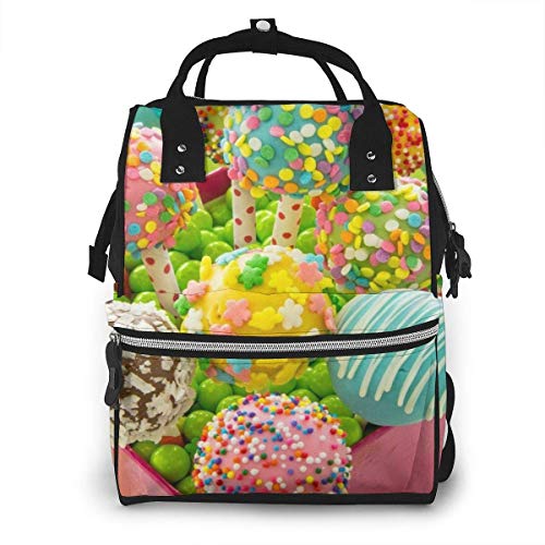 nbvncvbnbv Baby Diaper Bag Cake Pops Mochila Multifunción Impermeable Viaje Pañales Bolsas Capacidad Creativo Diseño de moda Paquete Casual Mochilas