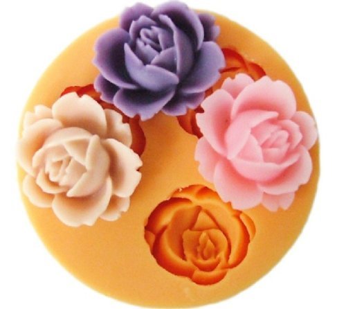 Ndier Allforhome 3 Unidades de Silicona Forma Hornear y Manualidades, Mini de Flores, para decoración de azúcar de Fundido/Pasteles, Resina, Fondant, 1,8 cm haushältsg Hamaca (stände
