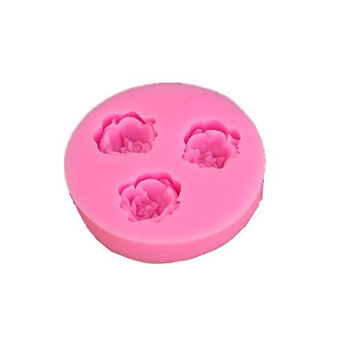 Ndier Allforhome 3 Unidades de Silicona Forma Hornear y Manualidades, Mini de Flores, para decoración de azúcar de Fundido/Pasteles, Resina, Fondant, 1,8 cm haushältsg Hamaca (stände