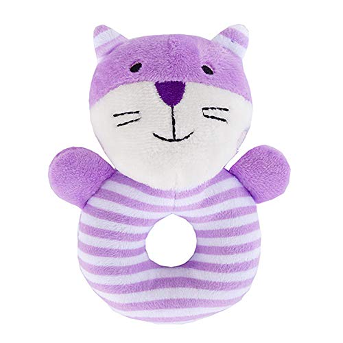 Ndier Baby Soft sonajero juguetes niños Handbell Cute Cartoon Animal Elephant Boy Girl mano Campana Toddler Baby juguetes peluche regalos para recién nacidos, recién nacidos, niños, 1 unidad
