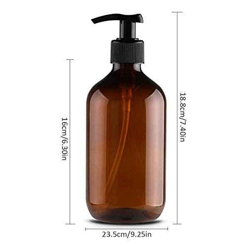 Neborn 4Pcs 500ml Botellas de dispensador de jabón Botellas de Bomba rellenables para dispensar lociones Champús (A)