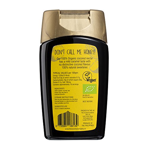 Néctar de Coco Orgánico - 250g - Azúcar Natural y Alternativa a la Miel - Sirope Natural sin Refinar de Savia Pura de Coco