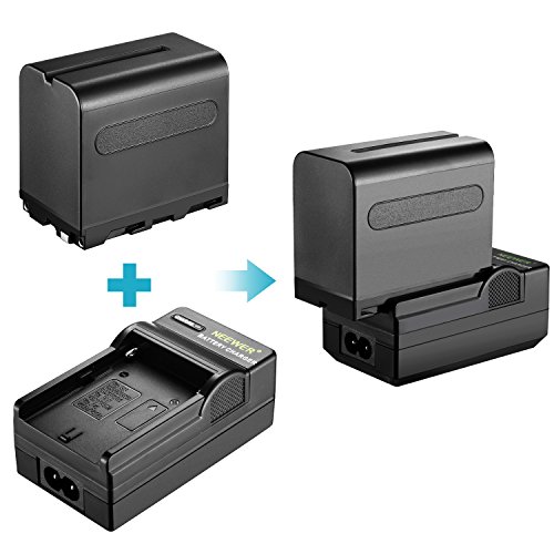Neewer Kit de 2-Pack 660 LED Video Luz Regulable Bi-color con Parasol y 1,83-centímetro Soporte de Luz,4-Pack 6600mAh Battería Li-ion Recargable y Cargador para Fotografía Estudio YouTube Video(Azul)