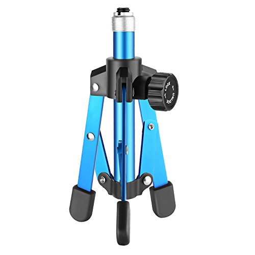 Neewer NW-12 Mini Soporte Plegable para Micrófono de Sobremesa Soporte para Micrófono de Sobremesa, Construcción de Hierro, Patas de Goma Antideslizante para Conferencias, Podcasts, Chat Online (Azul)