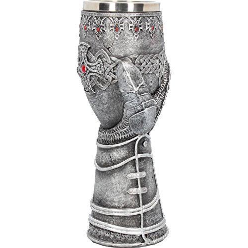 Nemesis Now - Guantelete (23 cm), color gris, resina con inserto de acero inoxidable, talla única