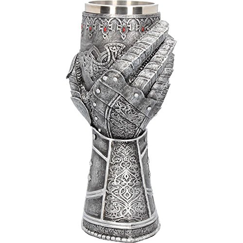 Nemesis Now - Guantelete (23 cm), color gris, resina con inserto de acero inoxidable, talla única