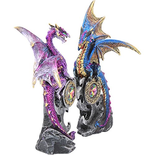 Nemesis Now - Juego de 2 protectores de figuras 15cm, color morado