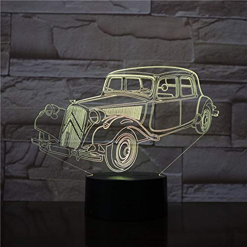 Neon Lights Bar Popular Supercar 3D Lámpara Grand Touring Car 16 Cambios de Color 3D LED Luces Regalo de cumpleaños Navidad