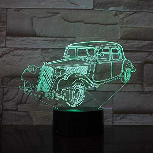 Neon Lights Bar Popular Supercar 3D Lámpara Grand Touring Car 16 Cambios de Color 3D LED Luces Regalo de cumpleaños Navidad