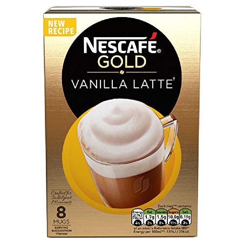 Nescaf? Cafe Menu Vanilla Flavour 8 Sachets 148 g (Pack of 6, Total 48 Sachets)