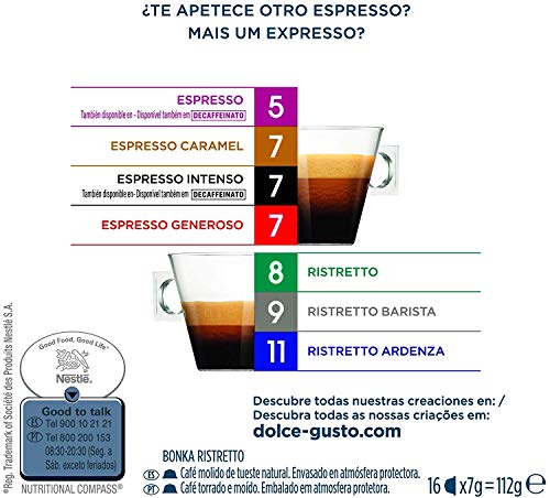 Nescafé DOLCE GUSTO Café BONKA - Pack de 3 x 16 Cápsulas - Total: 48 Cápsulas