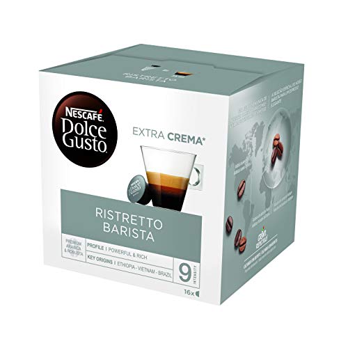 Nescafé DOLCE GUSTO Ristretto BARISTA - Pack de 3 x 16 Cápsulas - Total: 48 Cápsulas