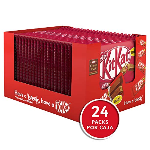 Nestlé KitKat Chocolate con Leche - Barritas de chocolate, Snack de chocolate Multipack 24(12x200g)
