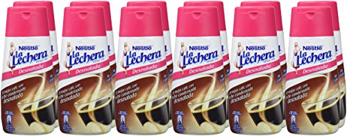 Nestlé La Lechera Leche condensada desnatada - Botella de leche condensada desnatada Sirve Fácil - Caja de 12 x 450 g
