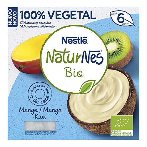 Nestlé Naturnes Bio Tarrina Coco Mango Kiwi 4 x 90 g - 360 g