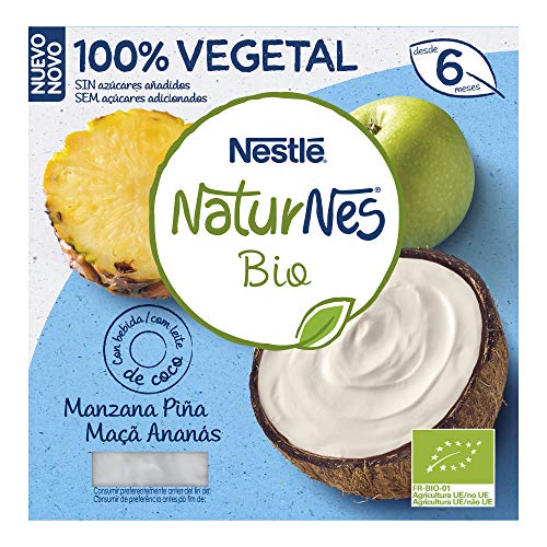 Nestlé Naturnes Bio Tarrina Coco Manzana Piña 4 x 90 g - 360 g