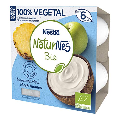 Nestlé Naturnes Bio Tarrina Coco Manzana Piña 4 x 90 g - 360 g