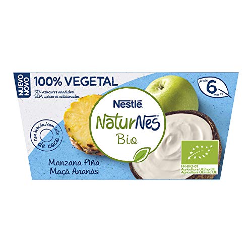 Nestlé Naturnes Bio Tarrina Coco Manzana Piña 4 x 90 g - 360 g