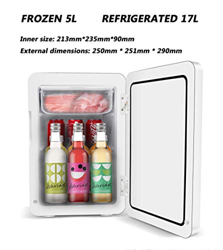Nevera PequeñA, 20l Frigorificos PequeñOs Refrigerador Compacto Bajo Consumo MúLtiples Usos Sistema No Frost For CosméTicos, Bebidas, Alimentos O Medicamentos