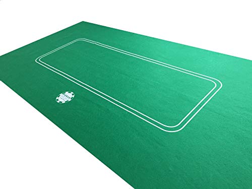 NEW 6FT LARGE POKER CASINO FELT BAIZE LAYOUT - TEXAS HOLDEM