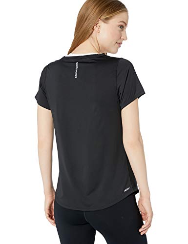 New Balance Accelerate SS Camiseta de Manga Corta para Mujer, Mujer, Camiseta, WT91136, Negro, L