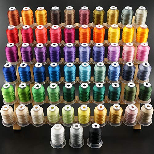 New brothread 63 Brother Colores 500M(550Y) Poliéster Máquina Bordado Hilo para Brother Babylock Janome Singer Pfaff Husqvarna Bernina Bordado Máquinas