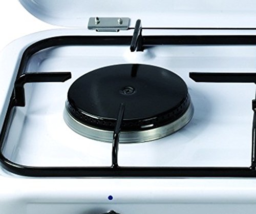 NEW NJ3 - Cocina de gas propano portátil con tapa para exterior (3 fuegos, 3,4 kW)